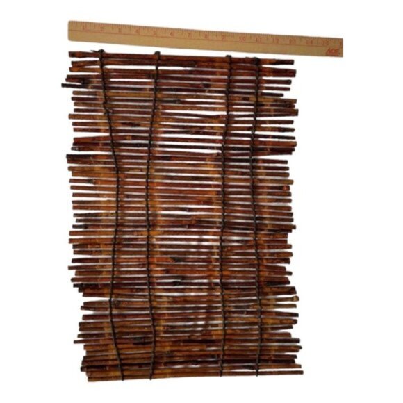 Natural Vintage Split Bamboo Hand Woven Tiki Decor Table Mat 20"x13" - Picture 3 of 5